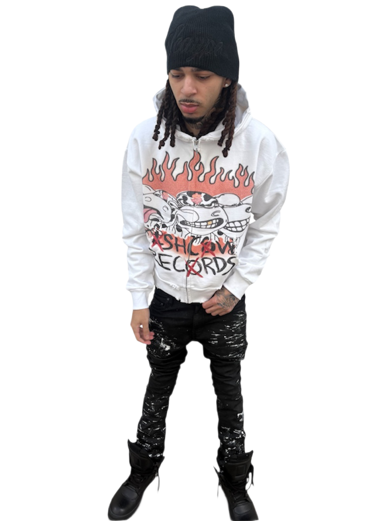 Cash Cow Records Flame Zip
